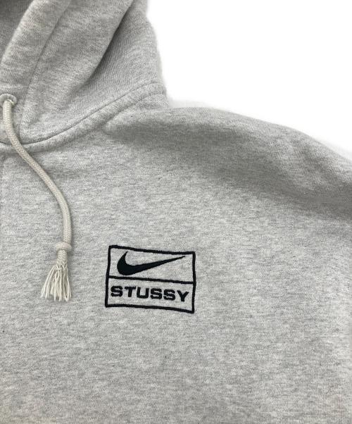 stussy（ステューシー）stussy (ステューシー) NIKE (ナイキ) Fleece Zip Hoodie グレー サイズ:Lの古着・服飾アイテム