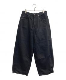 journal standard luxe（ジャーナルスタンダード ラックス）の古着「26SS 11OZデニム スウィッチパンツ」｜ブラック