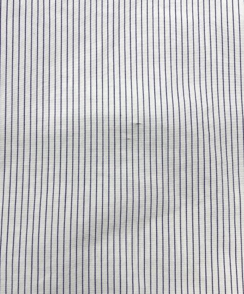 STEVEN ALAN（スティーブンアラン）STEVEN ALAN (スティーブンアラン) コットン ストライプ バンドカラー シャツ ネイビー×ホワイト サイズ:FREEの古着・服飾アイテム