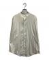 AURALEE（オーラリー）の古着「COTTON SILK STRIPE STAND COLLAR SHIRT ストライプ スタンドカラー シャツ」｜ベージュ