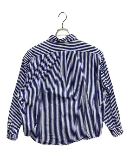 THE SHINZONE（ザ シンゾーン）THE SHINZONE (ザ シンゾーン) STRIPE DADDY SHIRT ストライプダディシャツ ブルー サイズ:RSの古着・服飾アイテム