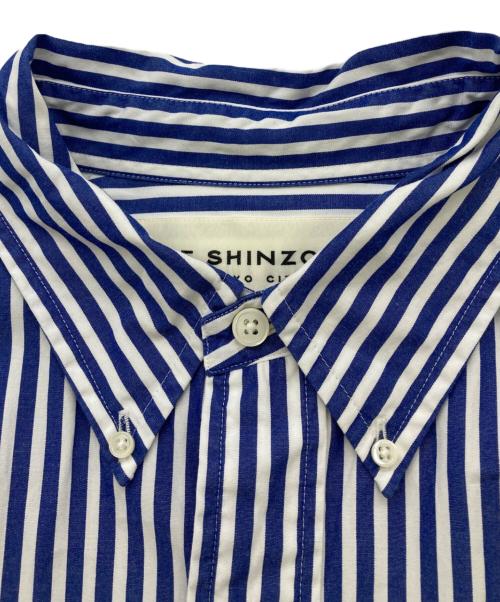 THE SHINZONE（ザ シンゾーン）THE SHINZONE (ザ シンゾーン) STRIPE DADDY SHIRT ストライプダディシャツ ブルー サイズ:RSの古着・服飾アイテム