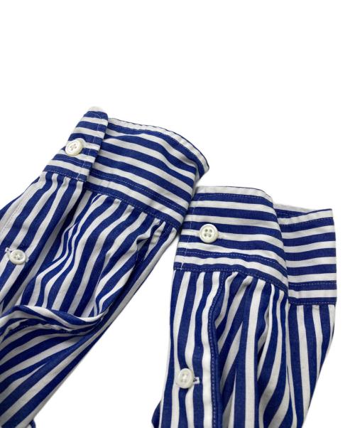 THE SHINZONE（ザ シンゾーン）THE SHINZONE (ザ シンゾーン) STRIPE DADDY SHIRT ストライプダディシャツ ブルー サイズ:RSの古着・服飾アイテム