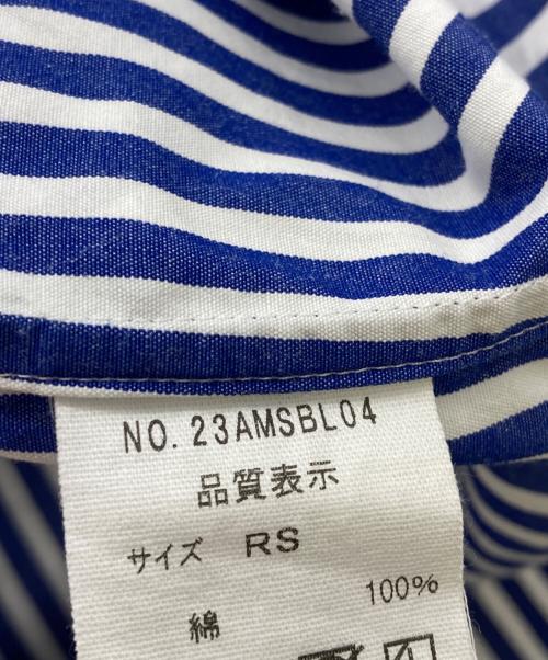 THE SHINZONE（ザ シンゾーン）THE SHINZONE (ザ シンゾーン) STRIPE DADDY SHIRT ストライプダディシャツ ブルー サイズ:RSの古着・服飾アイテム