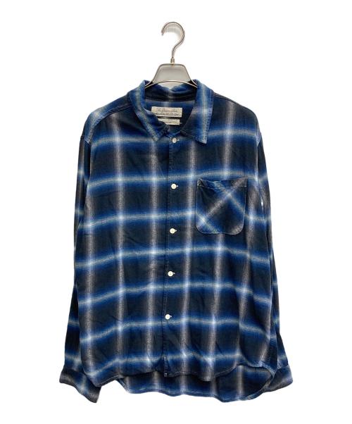 REMI RELIEF（レミレリーフ）REMI RELIEF (レミレリーフ) オンブレネルチェックシャツ ブルー サイズ:Lの古着・服飾アイテム