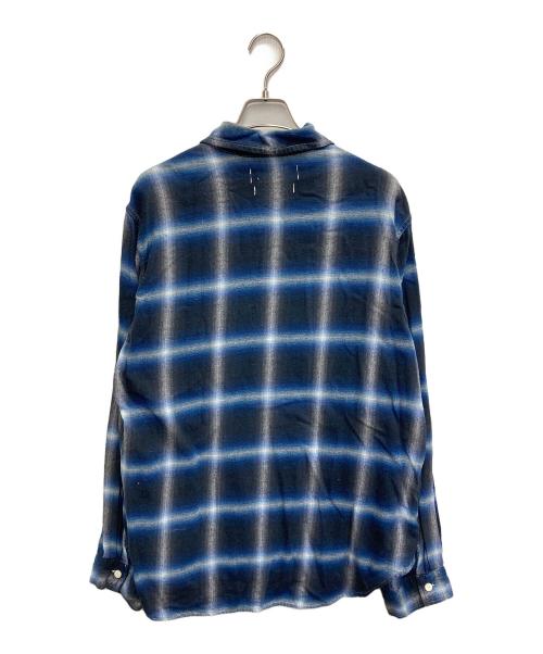 REMI RELIEF（レミレリーフ）REMI RELIEF (レミレリーフ) オンブレネルチェックシャツ ブルー サイズ:Lの古着・服飾アイテム