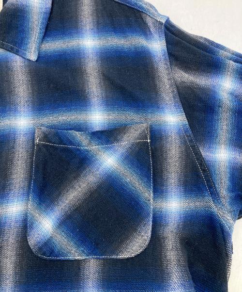 REMI RELIEF（レミレリーフ）REMI RELIEF (レミレリーフ) オンブレネルチェックシャツ ブルー サイズ:Lの古着・服飾アイテム