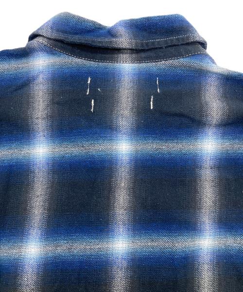 REMI RELIEF（レミレリーフ）REMI RELIEF (レミレリーフ) オンブレネルチェックシャツ ブルー サイズ:Lの古着・服飾アイテム