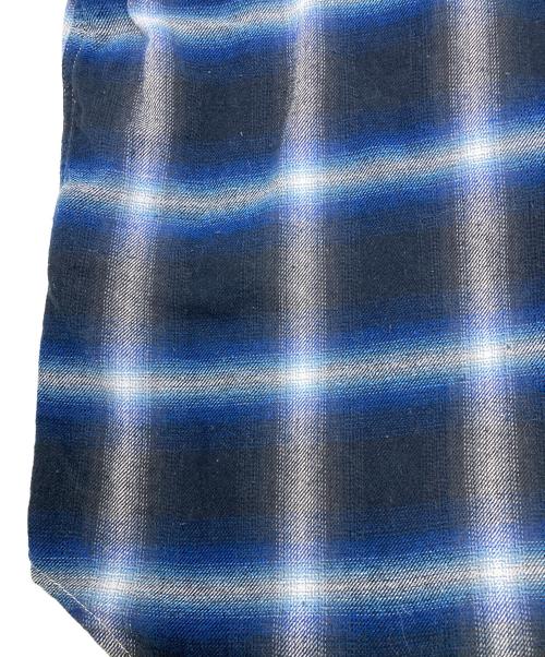 REMI RELIEF（レミレリーフ）REMI RELIEF (レミレリーフ) オンブレネルチェックシャツ ブルー サイズ:Lの古着・服飾アイテム