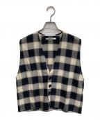 CristaSeyaクリスタセヤ）の古着「26SS Button down vest」｜ベージュ×ブラック