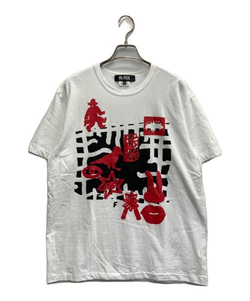 BLACK COMME des GARCONS（ブラックコムデギャルソン）BLACK COMME des GARCONS (ブラックコムデギャルソン) AD2025 綿天竺SS T ホワイト サイズ:XXLの古着・服飾アイテム