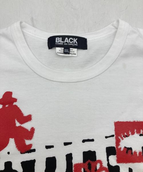 BLACK COMME des GARCONS（ブラックコムデギャルソン）BLACK COMME des GARCONS (ブラックコムデギャルソン) AD2025 綿天竺SS T ホワイト サイズ:XXLの古着・服飾アイテム