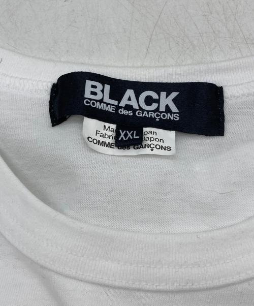 BLACK COMME des GARCONS（ブラックコムデギャルソン）BLACK COMME des GARCONS (ブラックコムデギャルソン) AD2025 綿天竺SS T ホワイト サイズ:XXLの古着・服飾アイテム