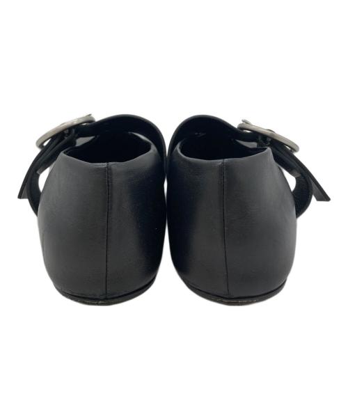 JIL SANDER（ジルサンダー）JIL SANDER (ジルサンダー) Cannolo Buckle Strap Leather Flat ブラック サイズ:38の古着・服飾アイテム