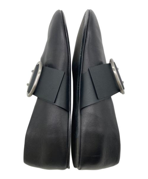 JIL SANDER（ジルサンダー）JIL SANDER (ジルサンダー) Cannolo Buckle Strap Leather Flat ブラック サイズ:38の古着・服飾アイテム