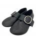 JIL SANDER（ジルサンダー）の古着「Cannolo Buckle Strap Leather Flat」｜ブラック