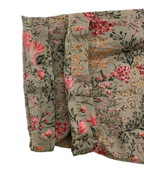 SOIL（ソイル）SOIL (ソイル) シルクコットン花柄ブラウス グレー サイズ:SIZE1の古着・服飾アイテム
