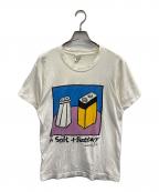 FRUIT OF THE LOOMフルーツオブザルーム）の古着「A SALT +BATTERY TEE」｜ホワイト