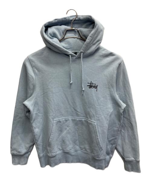 stussy（ステューシー）stussy (ステューシー) BASIC STUSSY HOODIE スカイブルー サイズ:Sの古着・服飾アイテム