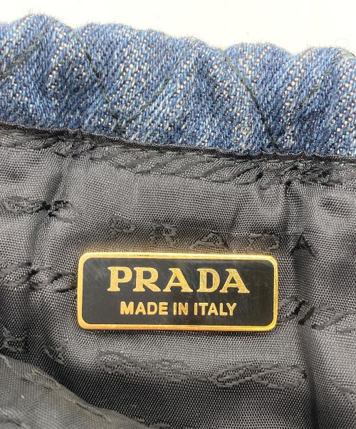 PRADA（プラダ）PRADA (プラダ) デニム巾着ポーチ インディゴの古着・服飾アイテム
