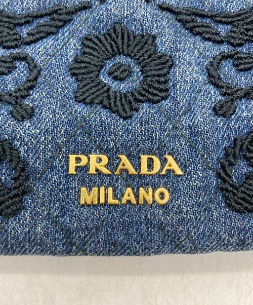 PRADA（プラダ）PRADA (プラダ) デニム巾着ポーチ インディゴの古着・服飾アイテム