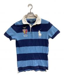 POLO RALPH LAUREN（ポロ・ラルフローレン）の古着「CUSTOM FIT　ビッグポニーポロシャツ」｜ブルー
