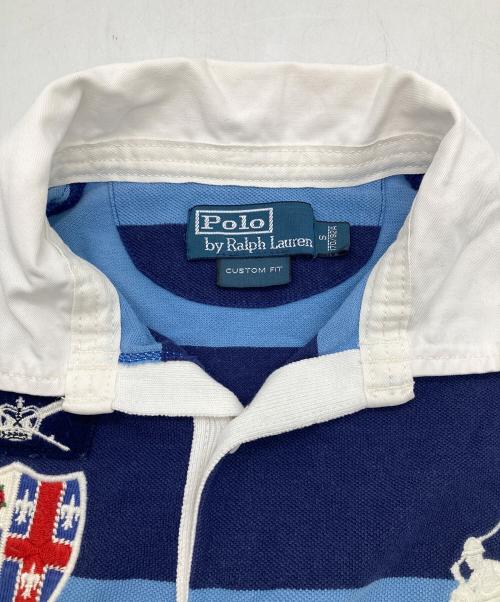 POLO RALPH LAUREN（ポロ・ラルフローレン）POLO RALPH LAUREN (ポロ・ラルフローレン) CUSTOM FIT　ビッグポニーポロシャツ ブルー サイズ:Sの古着・服飾アイテム
