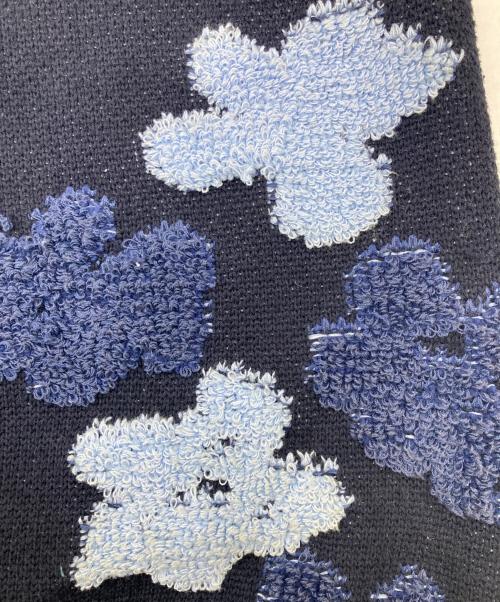 son of the cheese（（サノバチーズ））SON OF THE CHEESE (（サノバチーズ）) Flower Pattern Knit Vest ネイビー サイズ:Ｌの古着・服飾アイテム