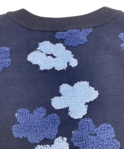 son of the cheese（（サノバチーズ））SON OF THE CHEESE (（サノバチーズ）) Flower Pattern Knit Vest ネイビー サイズ:Ｌの古着・服飾アイテム