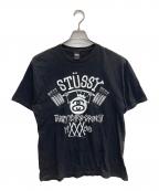 stussyステューシー）の古着「00s 30周年記念　プリントTシャツ」｜ブラック