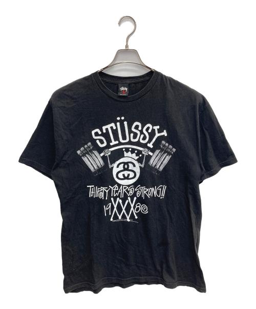 stussy（ステューシー）stussy (ステューシー) 00s 30周年記念　プリントTシャツ ブラック サイズ:Lの古着・服飾アイテム