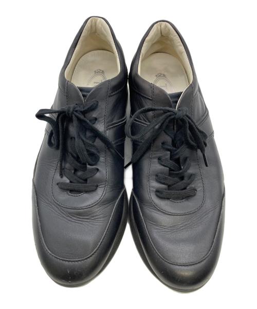 TOD'S（トッズ）TOD'S (トッズ) レザースニーカー ブラック サイズ:26.5の古着・服飾アイテム