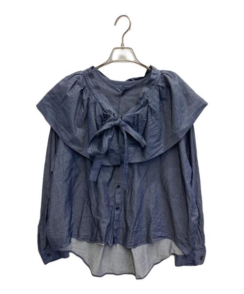 journal standard luxe（ジャーナルスタンダード ラックス）JOURNAL STANDARD LUXE (ジャーナルスタンダード ラックス) Kalina’s frill SH/26SS インディゴ サイズ:FREEの古着・服飾アイテム