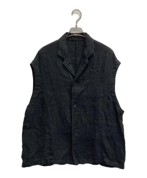 journal standard luxe（ジャーナルスタンダード ラックス）JOURNAL STANDARD LUXE (ジャーナルスタンダード ラックス) ヘンプキャンバス ベスト　26SS ブラック サイズ:Fの古着・服飾アイテム