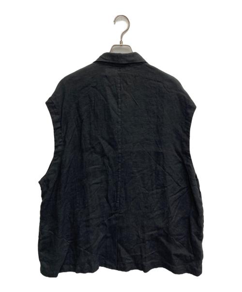 journal standard luxe（ジャーナルスタンダード ラックス）JOURNAL STANDARD LUXE (ジャーナルスタンダード ラックス) ヘンプキャンバス ベスト　26SS ブラック サイズ:Fの古着・服飾アイテム