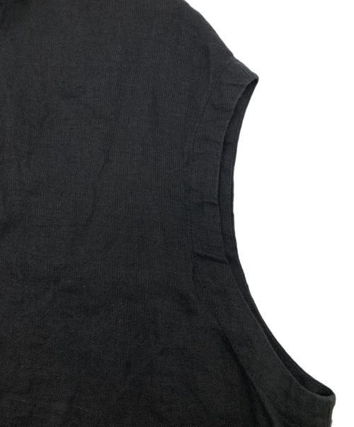 journal standard luxe（ジャーナルスタンダード ラックス）JOURNAL STANDARD LUXE (ジャーナルスタンダード ラックス) ヘンプキャンバス ベスト　26SS ブラック サイズ:Fの古着・服飾アイテム