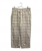 ANCELLMアンセルム）の古着「OMBRECHECK EASY BAKER PANTS」｜グリーン×ベージュ