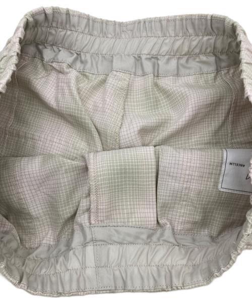 ANCELLM（アンセルム）ANCELLM (アンセルム) OMBRECHECK EASY BAKER PANTS グリーン×ベージュ サイズ:2の古着・服飾アイテム