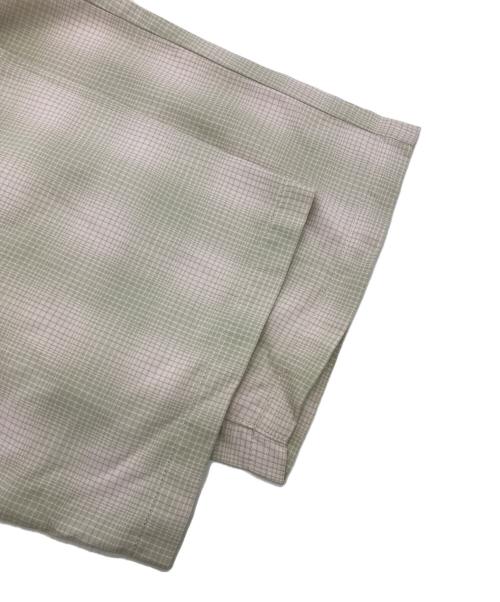 ANCELLM（アンセルム）ANCELLM (アンセルム) OMBRECHECK EASY BAKER PANTS グリーン×ベージュ サイズ:2の古着・服飾アイテム