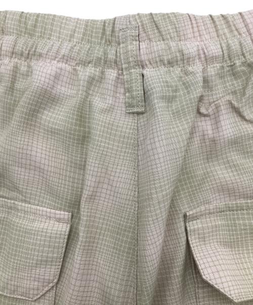 ANCELLM（アンセルム）ANCELLM (アンセルム) OMBRECHECK EASY BAKER PANTS グリーン×ベージュ サイズ:2の古着・服飾アイテム