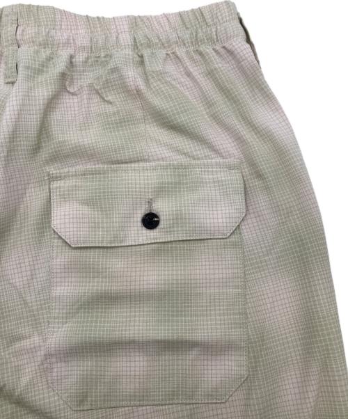 ANCELLM（アンセルム）ANCELLM (アンセルム) OMBRECHECK EASY BAKER PANTS グリーン×ベージュ サイズ:2の古着・服飾アイテム