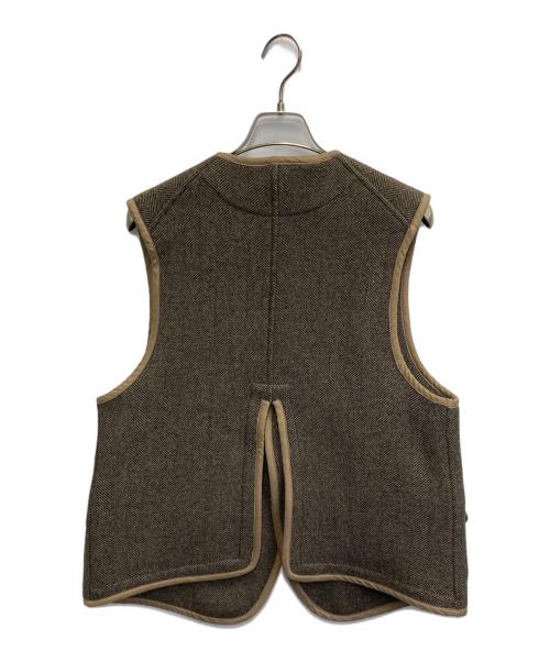 ts(s)（ティーエスエス）ts(s) (ティーエスエス) HERRINGBONE WOOL NYLON DOUBLE CLOTH BACK SLIT VEST ベージュ サイズ:2の古着・服飾アイテム