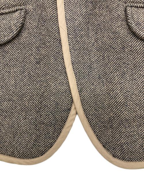 ts(s)（ティーエスエス）ts(s) (ティーエスエス) HERRINGBONE WOOL NYLON DOUBLE CLOTH BACK SLIT VEST ベージュ サイズ:2の古着・服飾アイテム