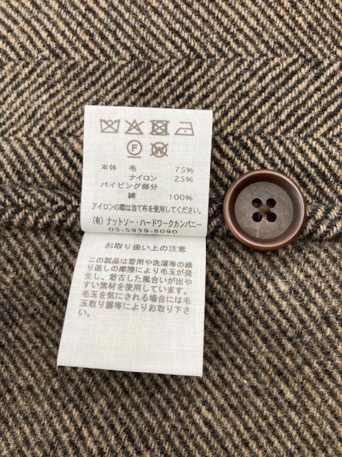 ts(s)（ティーエスエス）ts(s) (ティーエスエス) HERRINGBONE WOOL NYLON DOUBLE CLOTH BACK SLIT VEST ベージュ サイズ:2の古着・服飾アイテム
