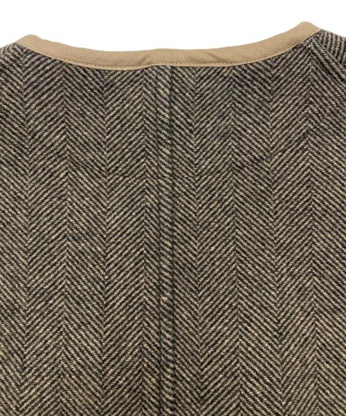 ts(s)（ティーエスエス）ts(s) (ティーエスエス) HERRINGBONE WOOL NYLON DOUBLE CLOTH BACK SLIT VEST ベージュ サイズ:2の古着・服飾アイテム