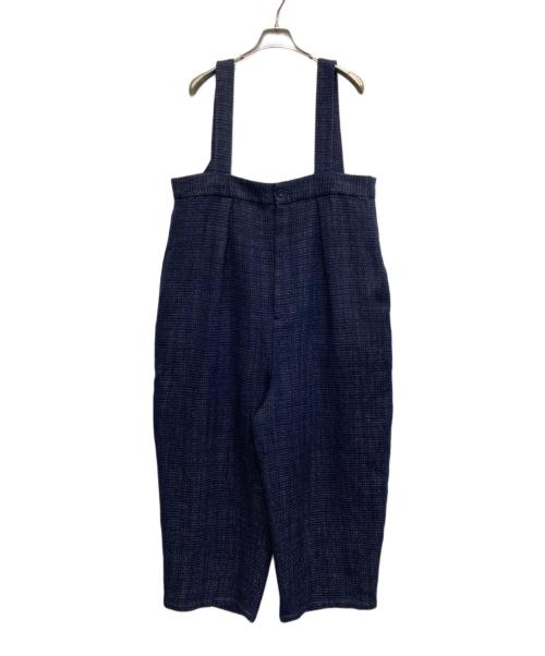 journal standard luxe（ジャーナルスタンダード ラックス）journal standard luxe (ジャーナルスタンダード ラックス) ツィード サスペンダーパンツ ネイビー サイズ:Fの古着・服飾アイテム