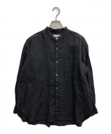 journal standard luxe（ジャーナルスタンダード ラックス）の古着「20リネン スタンドカラーシャツ」｜ブラック