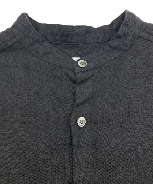journal standard luxe（ジャーナルスタンダード ラックス）JOURNAL STANDARD LUXE (ジャーナルスタンダード ラックス) 20リネン スタンドカラーシャツ ブラック サイズ:FREEの古着・服飾アイテム