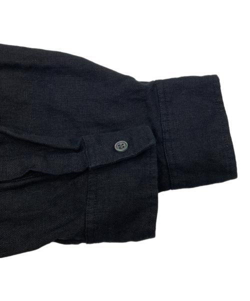 journal standard luxe（ジャーナルスタンダード ラックス）JOURNAL STANDARD LUXE (ジャーナルスタンダード ラックス) 20リネン スタンドカラーシャツ ブラック サイズ:FREEの古着・服飾アイテム