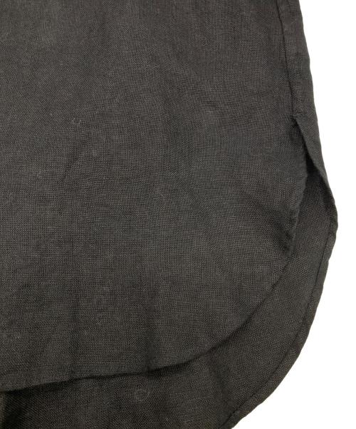 journal standard luxe（ジャーナルスタンダード ラックス）JOURNAL STANDARD LUXE (ジャーナルスタンダード ラックス) 20リネン スタンドカラーシャツ ブラック サイズ:FREEの古着・服飾アイテム